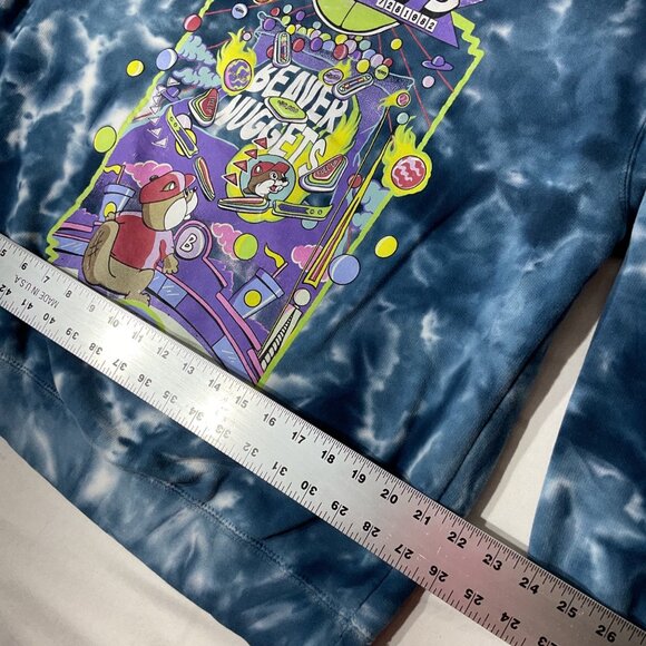 Buc-Ees Tie-Dye Crewneck Sweatshirt With Beaver Nuggets Pinball size Large - Picture 5 of 7